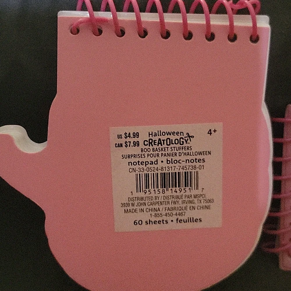 Pink Pumpkin Patterned Notebooks.